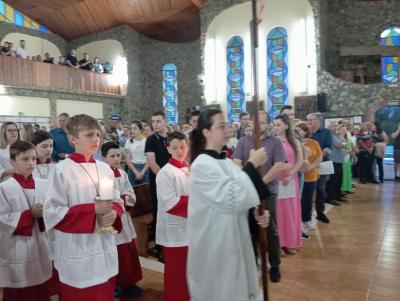 Missa dos Romeiros em Laranjeiras do Sul levou centenas de devotos ao SantuÃ¡rio